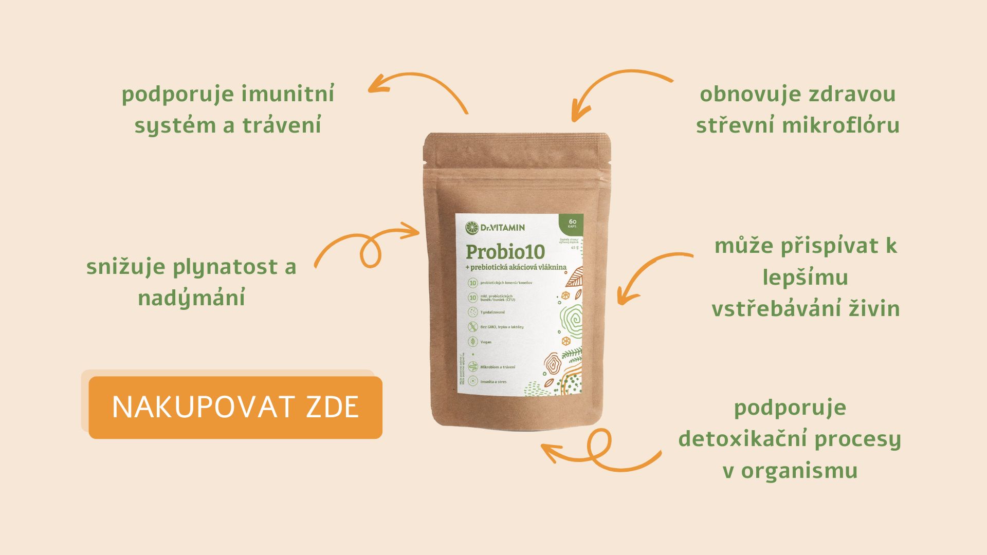 CZ - Probio10 - nadúvanie a plynatosť
